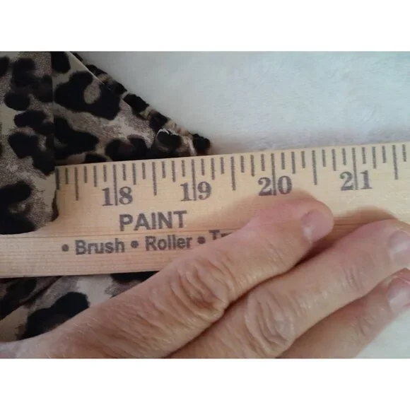 Womens  Leopard Print Ruffle Dress Going Out Layered Party Event Pullover 2XL - Picture 9 of 9